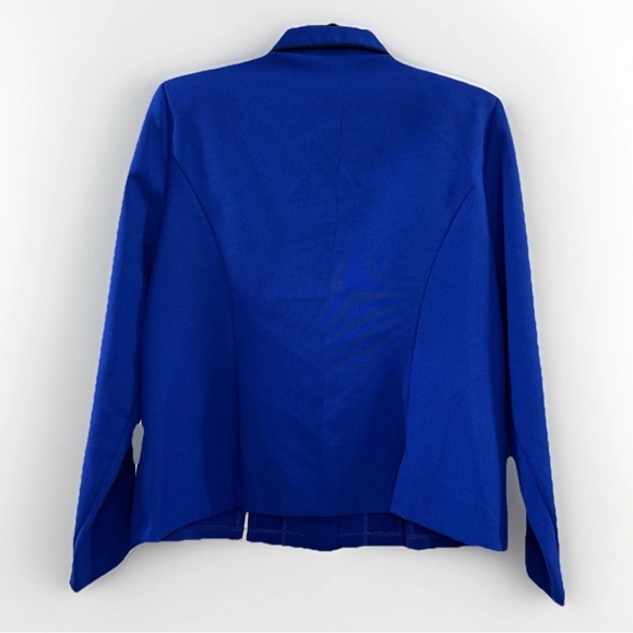 Vintage White Stag Royal Blue Women’s Blazer Size 14 Button Jacket Shoulder Pads - Picture 3 of 7